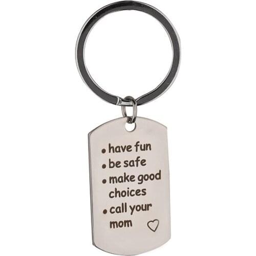 Oeinin Creative Keychain Man Fun Be Safe Make Good Choices Key Chain Bags Boy Letter Color Key Ring Pendant Accessories Brelok