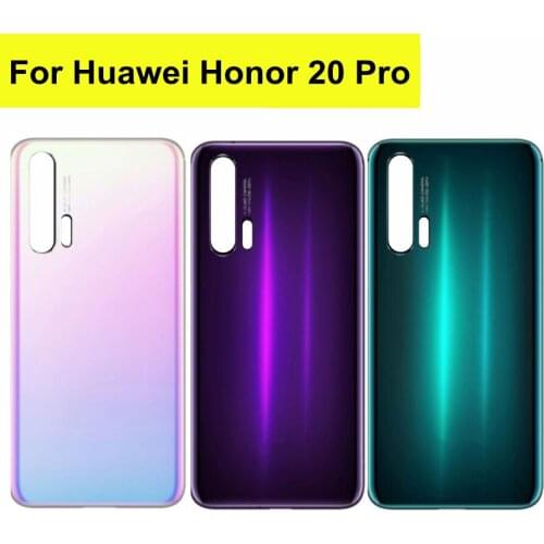 6.26" Back Glass For Huawei Honor 20 Pro Battery Cover Rear Panel Door Housing Case for Honor 20pro Honor20 Pro Battery Cover