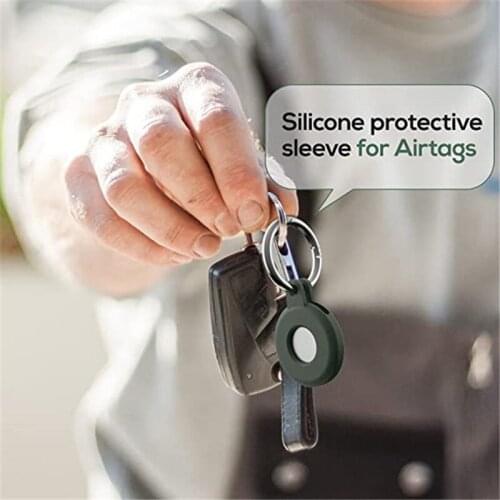 Protective Cover For Aircovered AirTag Case Silicone Protector Bumper Case Compatible with Apple AirTags Tracker Buckle