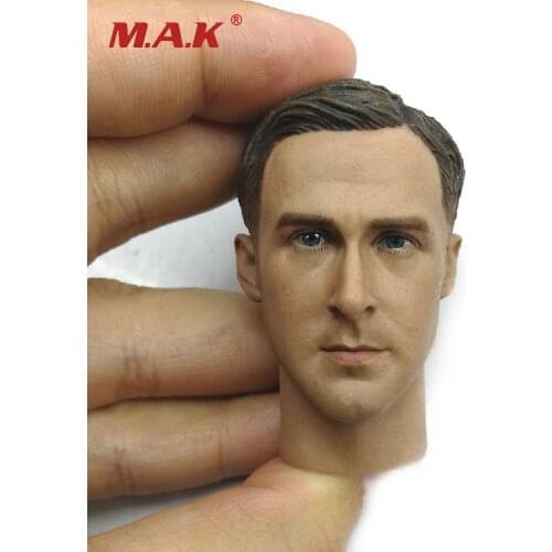 1/6 Scale Man Head Sculpt Ryan Gosling Male Figure Head Carving Model Toys for 12'' Male Action Figure