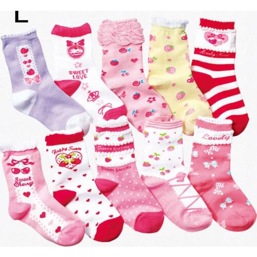 10 Pairs winter Children Girls Princess Kids Socks Cute Cartoon Cotton Socks Children Candy Color Girls Socks