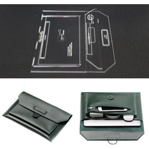 13 inch laptop Storage bag Pattern Stencil Template Set Leather Craft DIY Leathercraft Tool Sewing Pattern 33.5x22.5x1cm