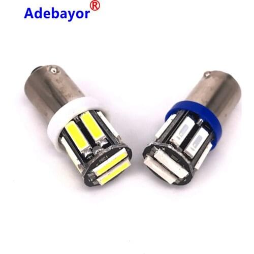 200X Car LED BA9S T4W T11 10 SMD 7020 LED 10 Led 7014 Instrument Lamp Auto Door Indicator Lights Super Bright White 12V Adebayor