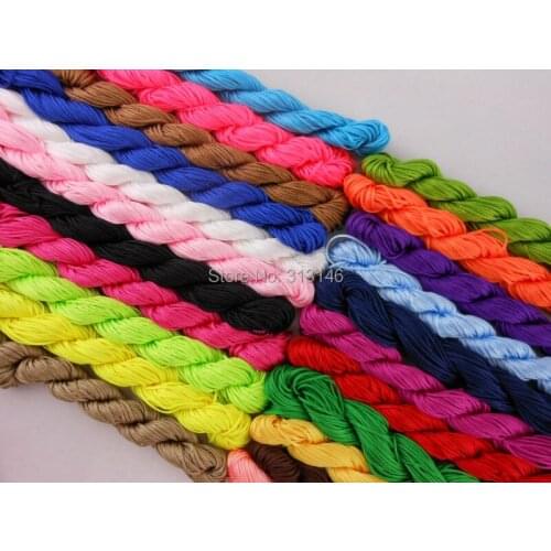22 Rolls Macrame 1.0mm Jewelry Accessories Finding Beading Shamballa Bracelet Nylon Cord Mix colors Chinese Knot Rope String