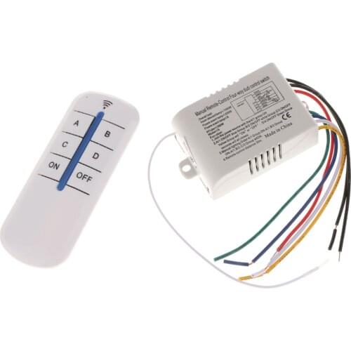 220V Anti-interference FOUR WAY Light Lamp Switch Module with Remote Controller Lighting Kits