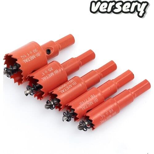 Hole Saw Drill Bits Copper Iron Cutter Free Shipping 5PCS 16 - 30mm M42 Bi- Metal for Woodworking Stainless Steel Aluminum Alloy