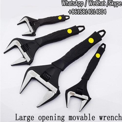 Large opening adjustable wrench short handle washbasin water faucet shower bathroom wrench repair