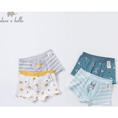 DBX15739 dave bella baby boys fashion 2 pieces one set cotton cartoon boy panties
