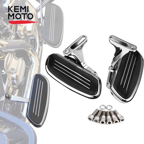 KEMIMOTO Passenger Floorboard Foot Board Bracket Kits For for Touring Road Glide 1993-2021Passenger Floorboard Chrome