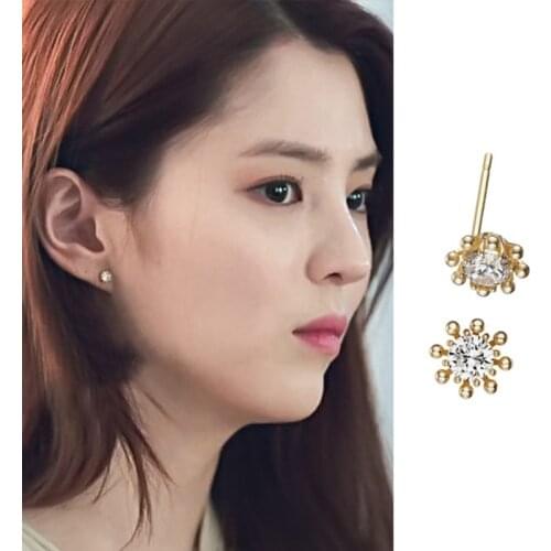 Korean Drama The World of the Married Fashionable new flowers bloom exquisite EarringsKorean style elegant high quality Earrings
