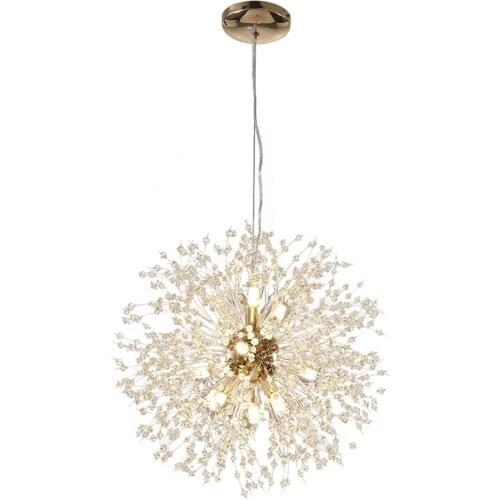 LAYSDA Nordic creative personality net red restaurant cafe crystal dandelion chandelier light luxury living room bedroom lamp