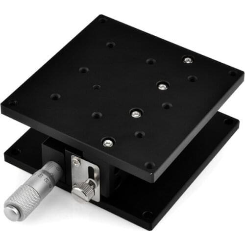 Z Axis 60*60mm Knob Micrometer Sliding stage Guide Rail Type Platform Manual Displacement Sliding Table HLZ60