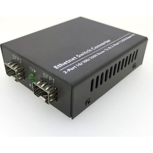 Marvell Chip 2*1.25G SFP Gigabit Ethernet switch Fiber Optical Media Converter and 2*RJ45 Port 10/100/1000M & 8*Port 1.25G SFP