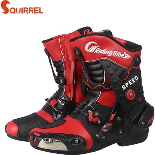 Motorcycle riding shoes boots road racing medium long riding Boots Mens locomotive ankle foot Protector