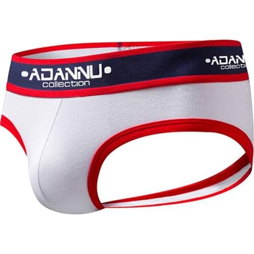 2020 ADANNU Brand Mens Sexy Thongs Briefs Double D G-string Men Tanga Gay Underwear Male Jockstraps Gay Jockstrap broadside