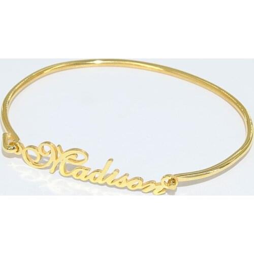 925 Sterling Silver Name Bracelet Personalized for Women Custom Name Plate 18k Gold Plated Men Jewelry Charm Bracelets Bangles