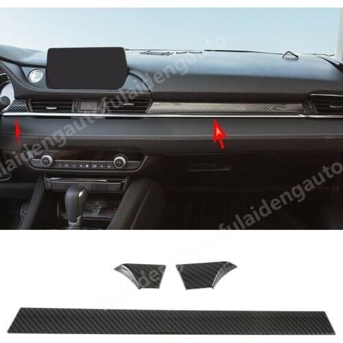 3pcs For Mazda 6 Atenza 2019-2020 New Carbon Fiber ABS Car Interior Dashboard Middle Console Cover Trim Car Styling