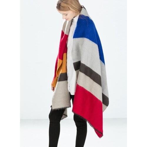 NEW Za 2020 winter scarves for women shawls warm wraps lady pashmina blanket faux cashmere scarf neck headband hijabs stole