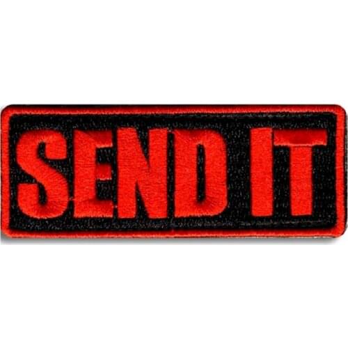 Send It Embroidered Iron On Patches Clothing Badge DIY