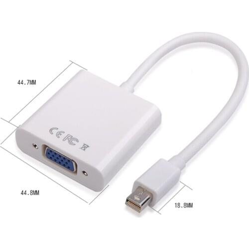 MINI DP to VGA female converter mini displayport Thunderbolt to VGA adpater for macbook pc laptop monitor projector