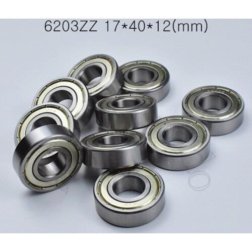 6203ZZ 17*40*12(mm) 1Piece bearings ABEC-5 metal sealing bearings 6203 6203Z chrome steel deep groove bearing