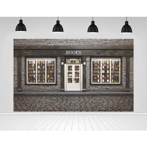 Scopiso Old Stone Brick House Book Store Door Photography Backdrops Back School Kids Portrait Art Backgrounds For Photo Studio