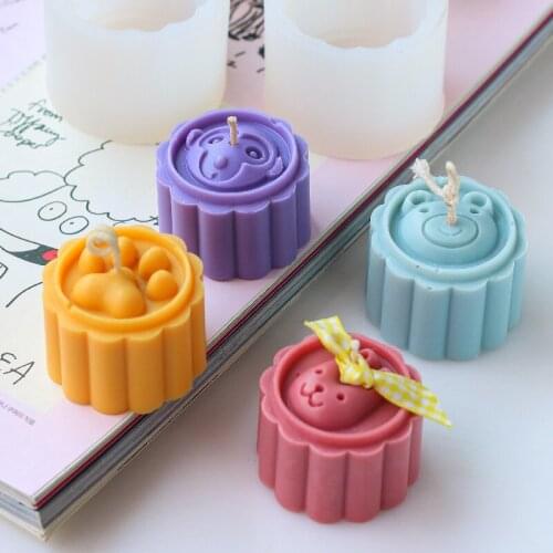 3D Wax Candle Silicone Molds Animal Bear Wax Candle Mold For Crafts Aromatherapy Plaster Resin Mold Handmade Candle Soap Form