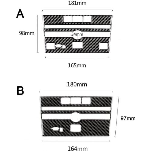 Console Panel Cover Dedicate Protective Decorative Carbon Fiber Car Center Console Panel Trim for Infiniti Q50 2014-2020