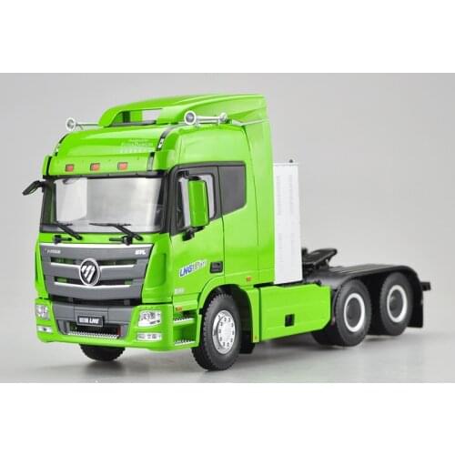 1:24 Diecast Model for Foton Daimler Auman GTL New Type LNG Heavy Duty Truck Alloy Toy Miniature Gifts Tractor Trailer
