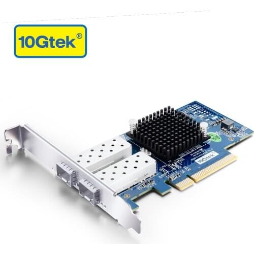 10Gb PCI-E NIC Network Card, Dual SFP+ Port, PCI Express Ethernet LAN Adapter Support Windows Server, Compare to Intel X520-DA2