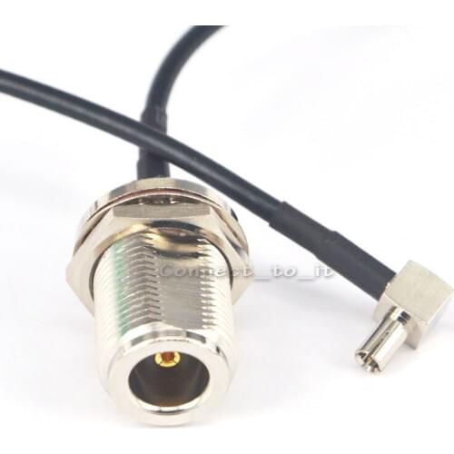 10 Pieces N Female to TS9 male Rightangle Bulkhead O-ring Connector RF Coax Adapter Extension Cable 20CM RG174