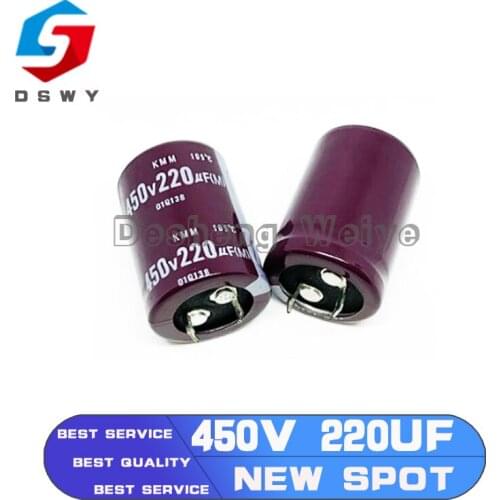 1Pcs/Lot 450V 220UF 450V220UF Aluminum Electrolytic Capacitor Size 25*40mm ECK2 20