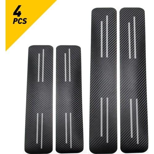 Car Door Sill Carbon Sticker Accessories For BMW X3 Ford Fiesta Mondeo Audi A3 A4 A6 Skoda Fabia Octavia for Renault Clio DUSTER