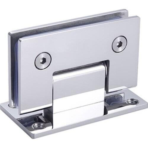 Stainless Steel Frameless Glass Door Hinge 90 Degrees of Bathroom Clamp Mirror Light Bathroom Folding Glass Clip Package Mail