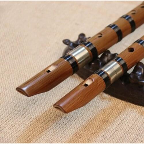 6 holes Recorder wooden transverse flute bitter bamboo G F E D C A key recorder flute 1pc