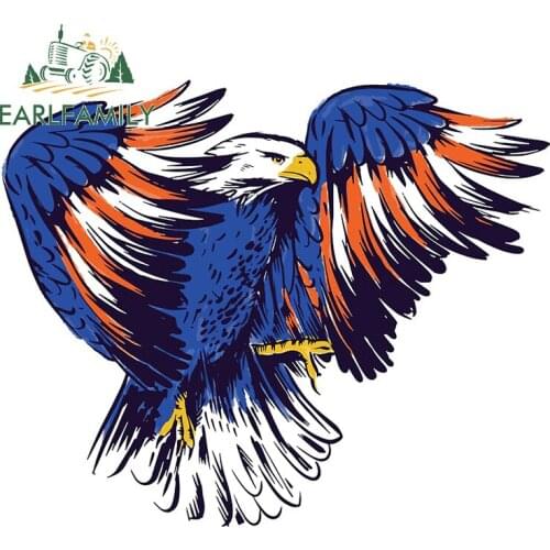 EARLFAMILY 13cm x 9.8cm for American Eagle Funny Car Stickers DIY Anime Personality Creative Scratch-proof JDM Decal Accessories