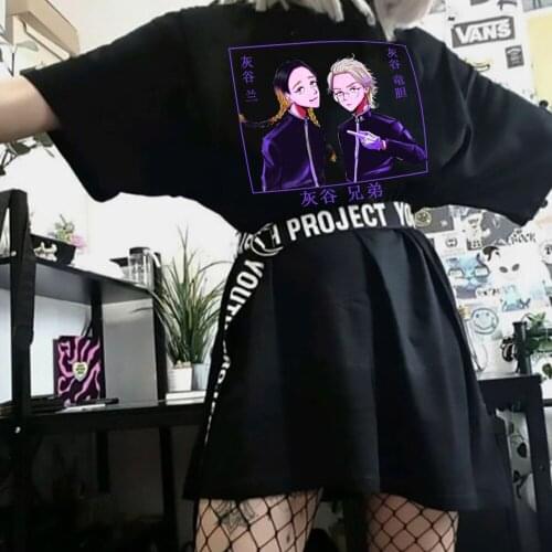 Tokyo Revengers T-Shirt Casual Short Sleeve Haitani Rindo Haitani Ran Anime Cosplay Gift Clothes