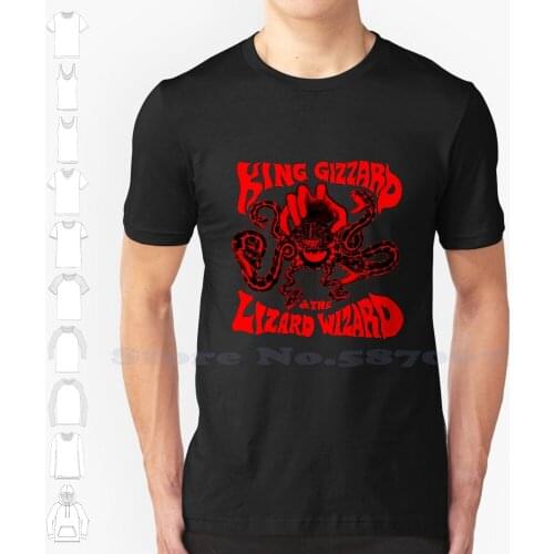 Gizzverse Red Fashion Vintage Tshirt T Shirts King Gizzard King Gizzard And The Lizard Wizard Gizzverse Nonagon Infinity Infest