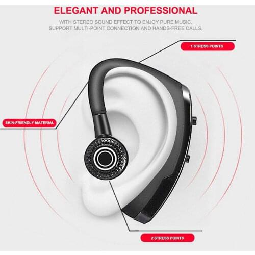 Hands Free Bluetooth Phone Ear 5.0 Bluetooth Earphones CVC Noise Reduction Waterproof Headphones Stereo Sports Earbuds Wireless