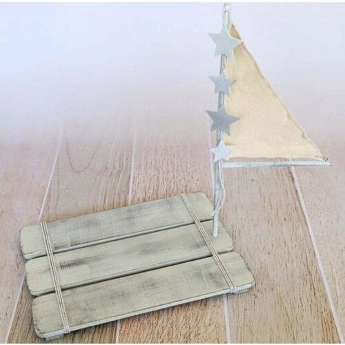 HX5D Newborn Posing Mini Raft Baby Photo Shooting Props Bed Photography Wooden Crib