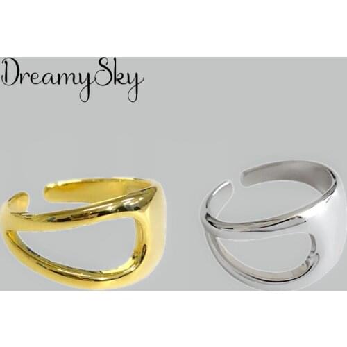 DreamySky Charm Circle Finger Ring For Women Men Vintage Boho Knuckle Party Rings Punk Cocktail Jewelry Girls Gift