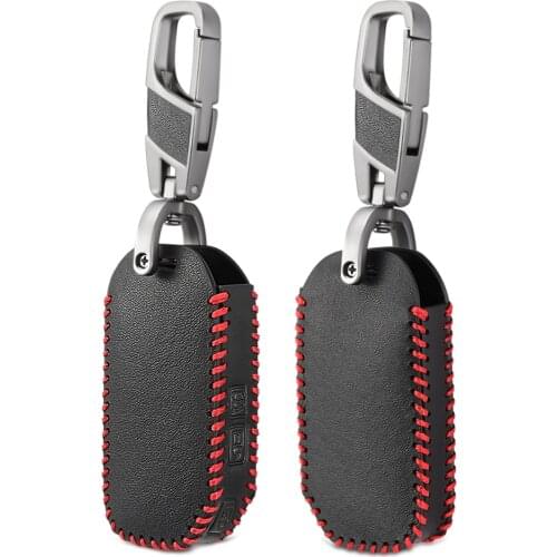 3 Buttons Leather Car Key Case For Kia Sportage Ceed Sorento Cerato Forte Stinger K900 2017-2019 Cover Remote Fob Shell Jacket