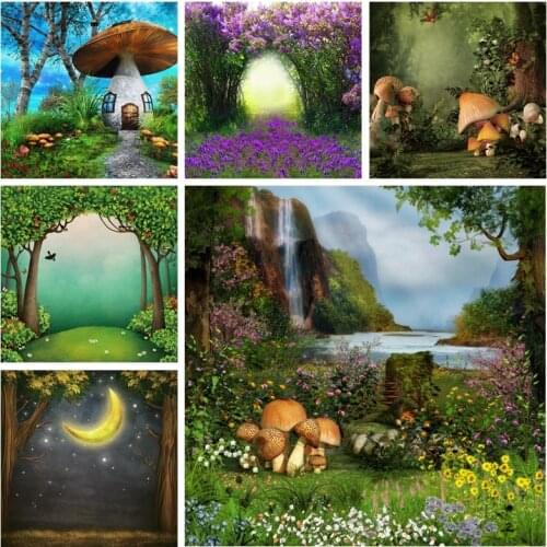 Yeele Photocall Dreamlike Baby Shower Backdrops Props Background Mushroom Photozone Photography For Children Photo Studio Shoots