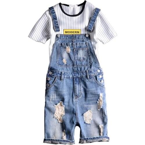Mens Denim Shorts 2020 New Summer Japanese Denim Shorts Mens Halter Five Shorts Slim Strap Denim Shorts Size S-5XL