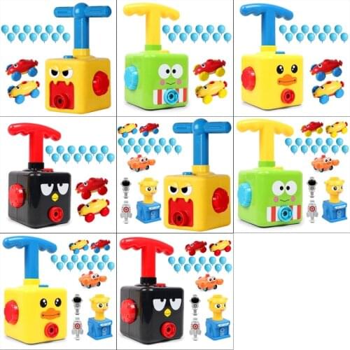 New Power Balloon Launch Tower Puzzle Toy Fun Educational Inertia Energy Balloon Kids Car Toy Popular Gift Toys