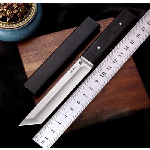 WIND Samurai self-defense knife, outdoor survival tactical knife, camping knife, high hardness sharp hunting knife, D2 blade