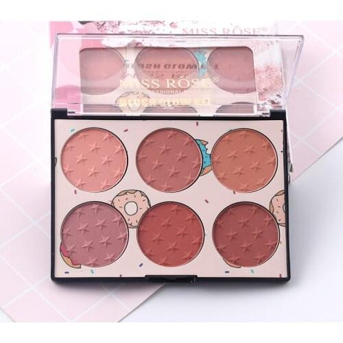 6 Colors Makeup Blush Palette Face Contour Cheek Blusher Matte Highlighter Bronzer Palette Paleta De Blush Powder Pallete Makeup