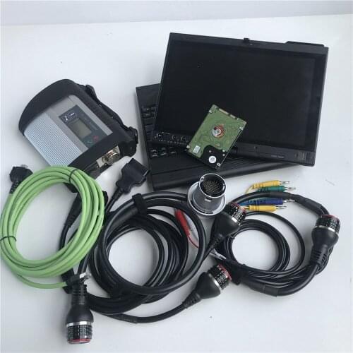Full Chip MB STAR C4 with HDD MB SD Connect Diagnostic Tool with laptop x201t i7 4G for 12V&24V mb cars and trucks