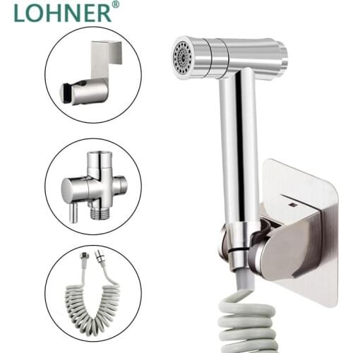 Lohner Dual Handheld High-pressure Portable Bidet Sprayer Telephone Muslim Wc Anal Washer Shower Pulverizador Manual Abattant