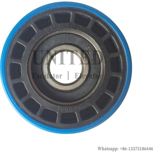 50pcs Escalator Step Roller OD75mm W23.5mm 6204RS W WO Shaft